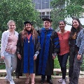 Savannah’s graduation – March 2024 (left to right: Dr. Mariia Rybak, Dr. Savannah Seely, Dr. Matthieu Gagnon, Dr. Ritwika Basu, Nicolette Valdez)